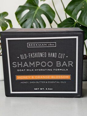 Beekman Shampoo Bar 1801 Honey & Orange Blossom Hand Cut Goat Milk 3.5oz